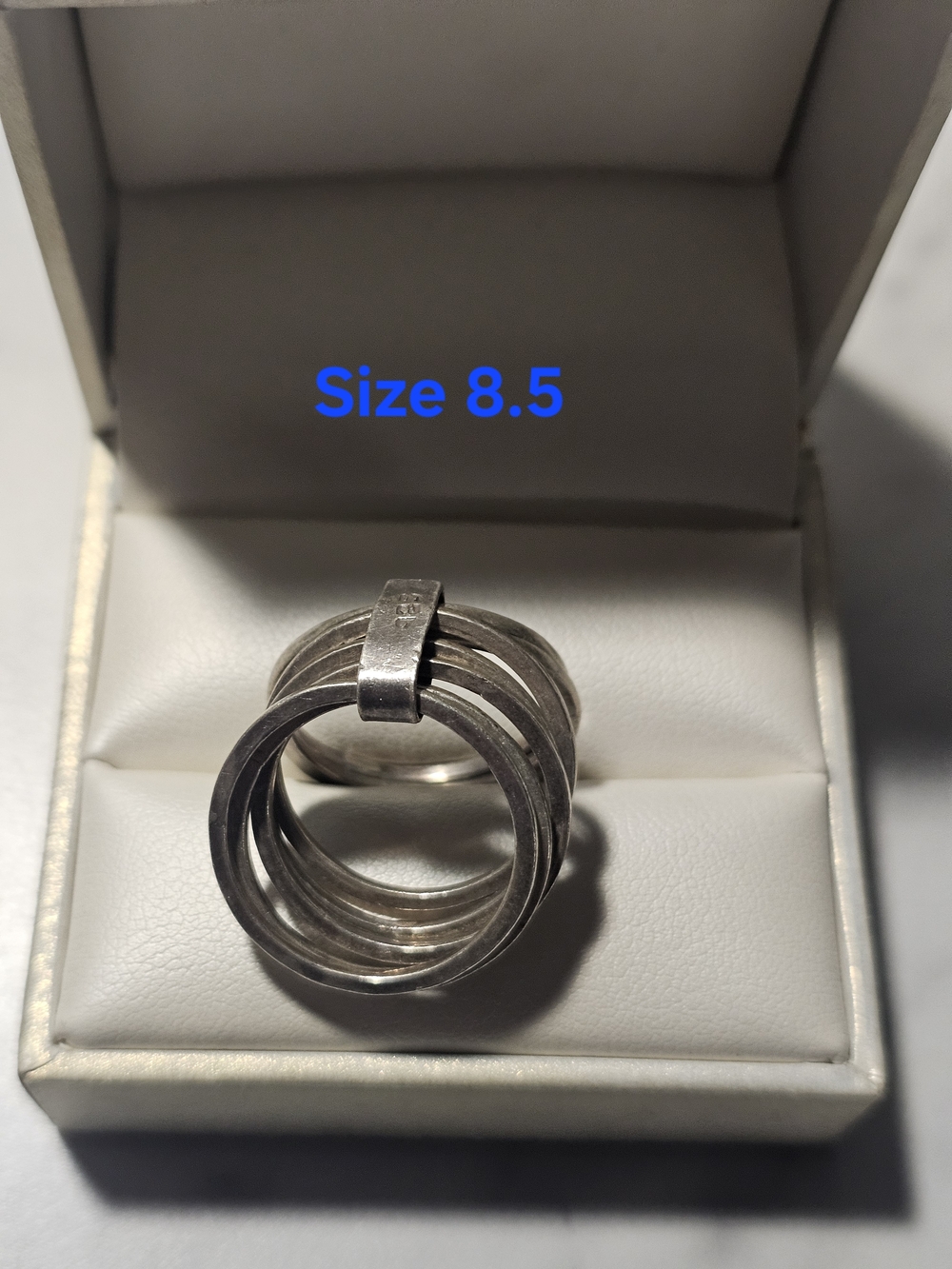 Sterling Silver 925 Multi-Band Ring -(Size 8.5)